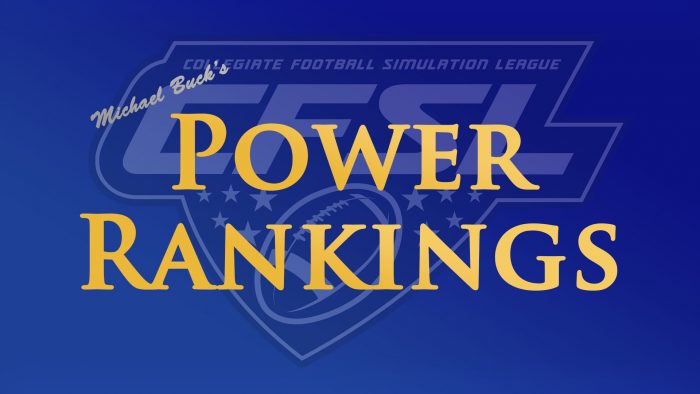 Michael Buck's Power Rankings