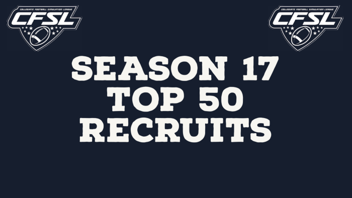 Top 50 Recruits Season 17